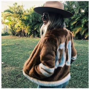 Mother Denim Faux Fur Jacket